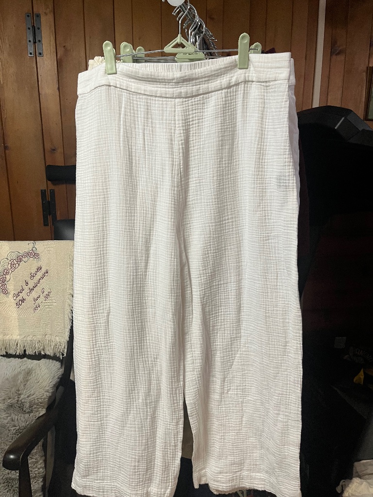 Jenni Kayne White Gauze Pants, Xl